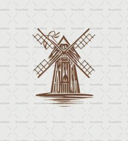 Rustikale Windmühle